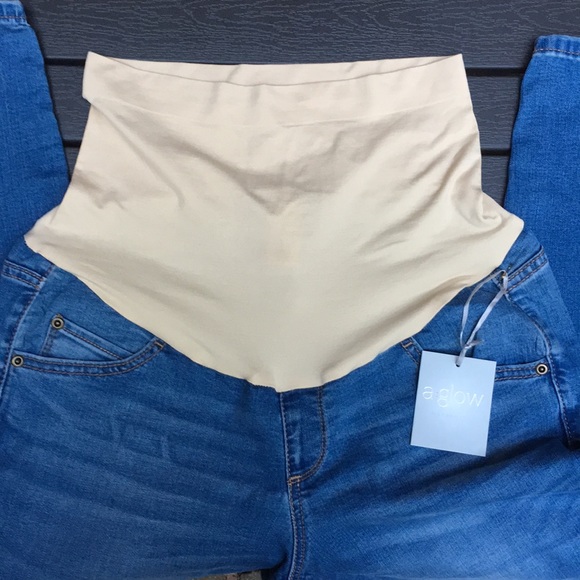 Aglow Maternity 12L skinny jeans w/full band NWT! - Picture 5 of 7
